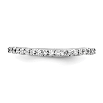 14K Weißgold Ehering mit natürlichen Diamanten
