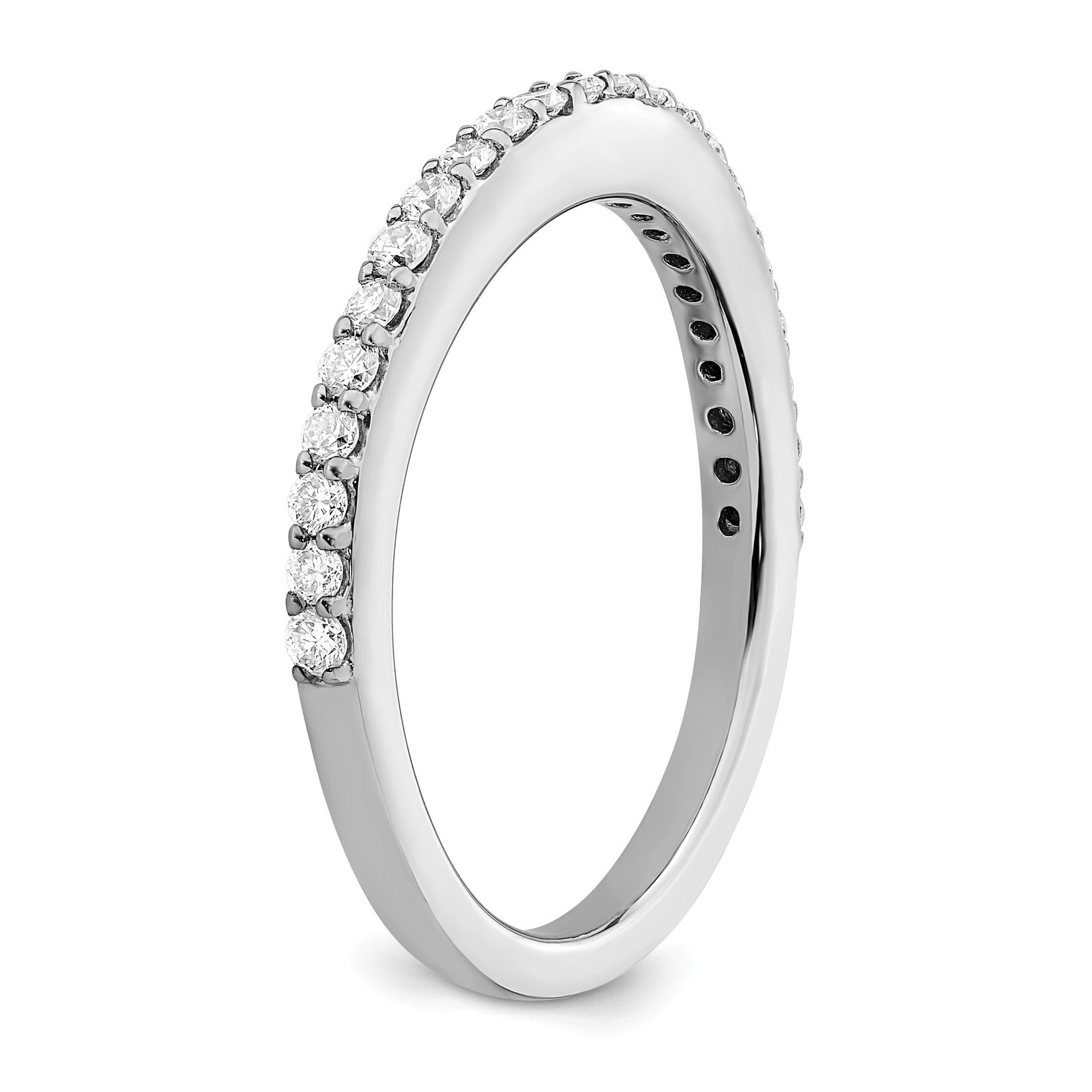 14K Weißgold Ehering mit natürlichen Diamanten