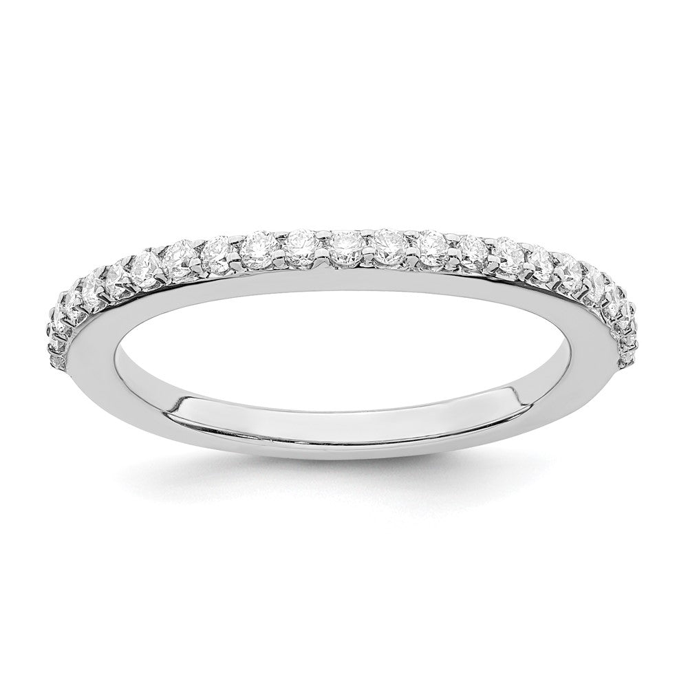 14K Weißgold Ehering mit natürlichen Diamanten