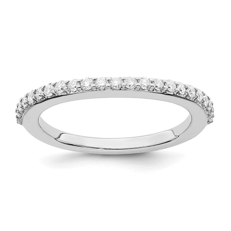 14K Weißgold Ehering mit natürlichen Diamanten