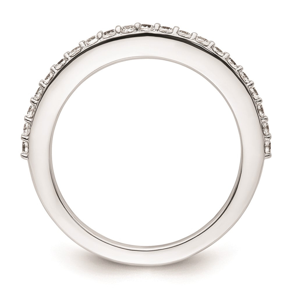 14K Weißgold Ehering mit natürlichen Diamanten
