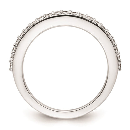 14K Weißgold Ehering mit natürlichen Diamanten