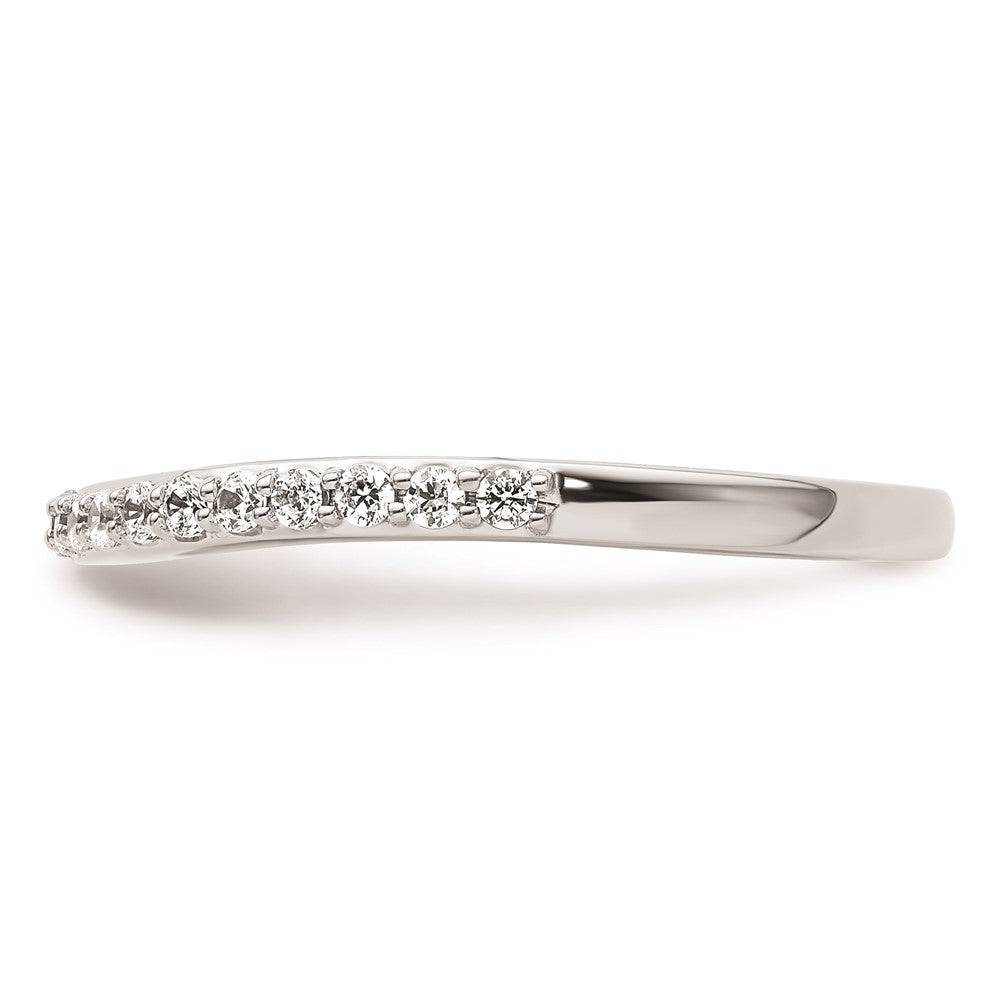 14K Weißgold Ehering mit natürlichen Diamanten