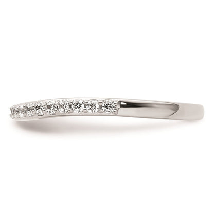 14K Weißgold Ehering mit natürlichen Diamanten