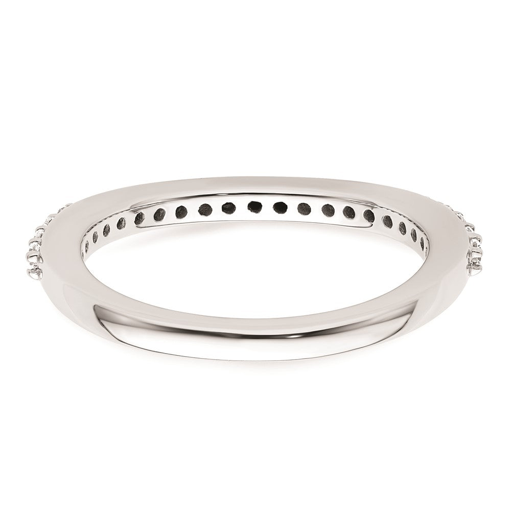 14K Weißgold Ehering mit natürlichen Diamanten