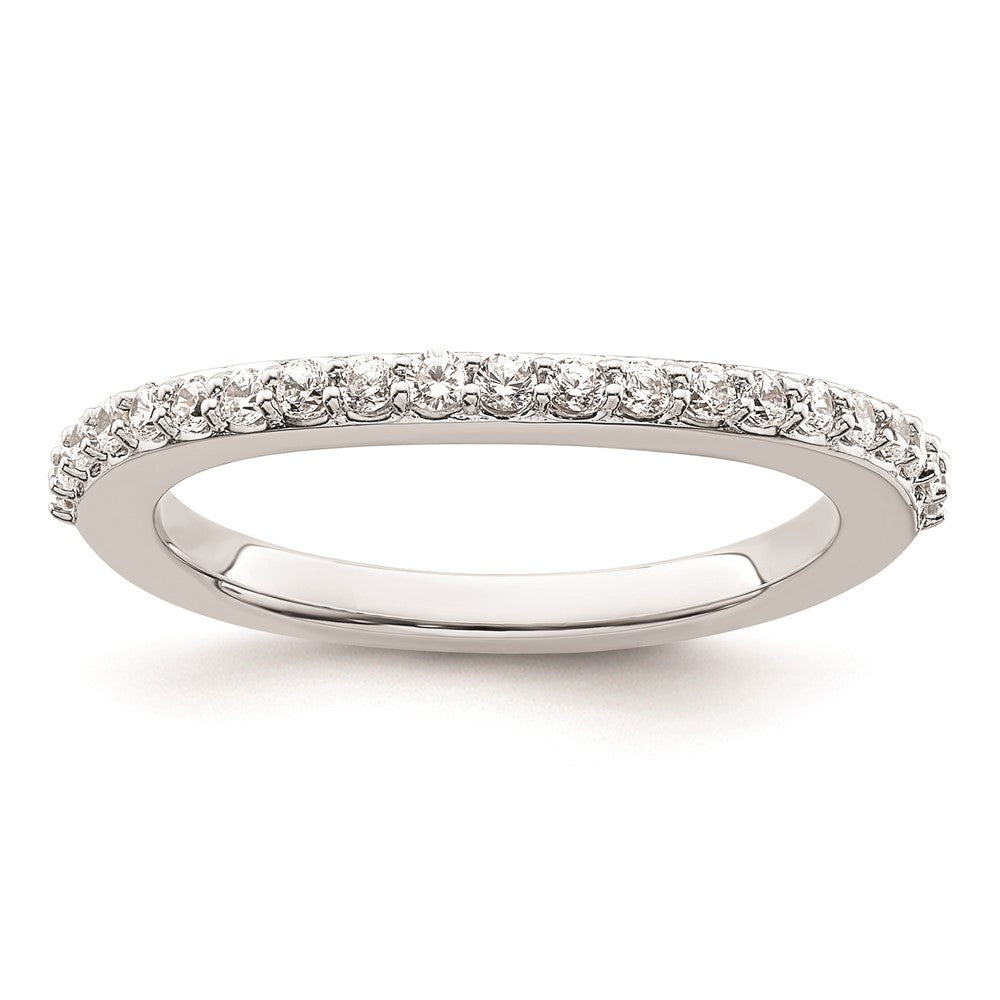 14K Weißgold Ehering mit natürlichen Diamanten