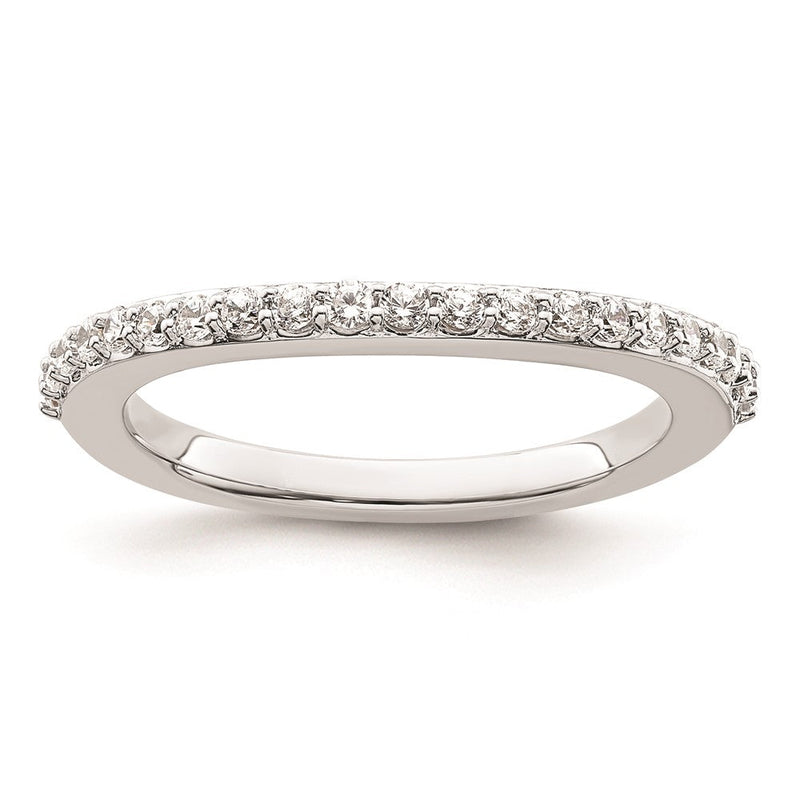 14K Weißgold Ehering mit natürlichen Diamanten