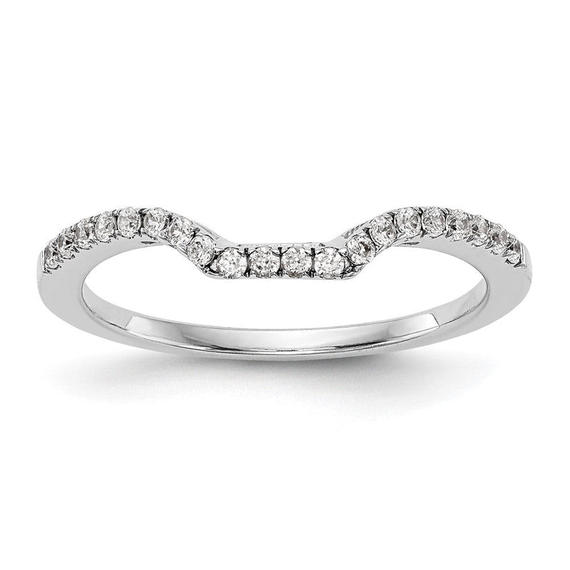Trauring aus 14K Weißgold mit natürlichen Diamanten