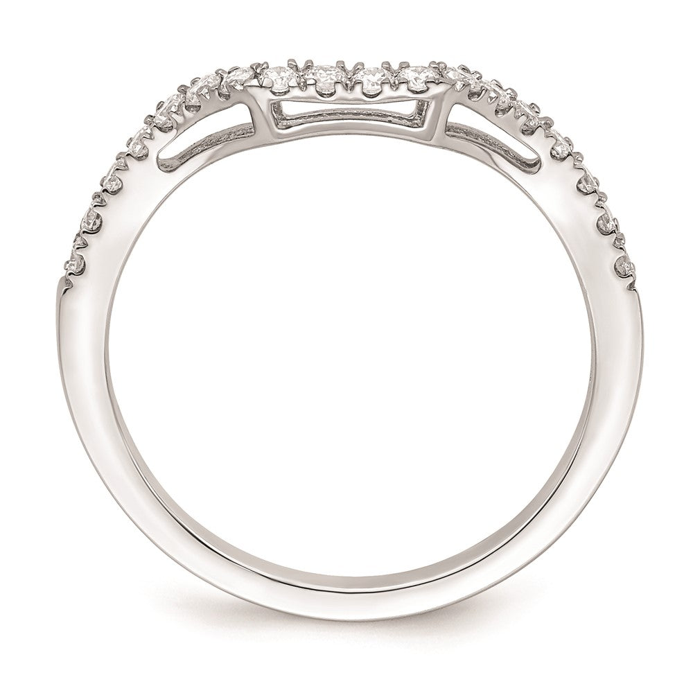 14K Weißgold Ehering mit natürlichen Diamanten