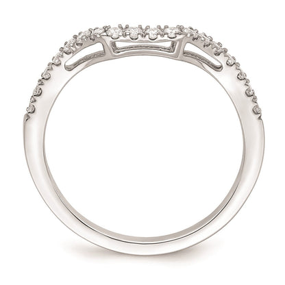 14K Weißgold Ehering mit natürlichen Diamanten