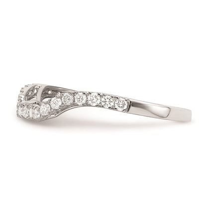 14K Weißgold Ehering mit natürlichen Diamanten