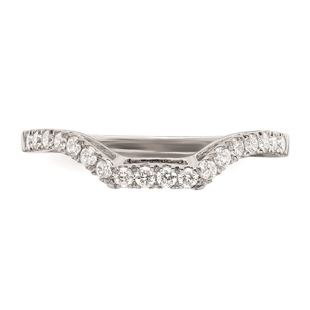 14K Weißgold Ehering mit natürlichen Diamanten