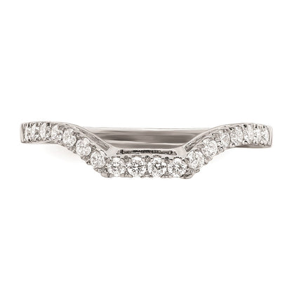 14K Weißgold Ehering mit natürlichen Diamanten