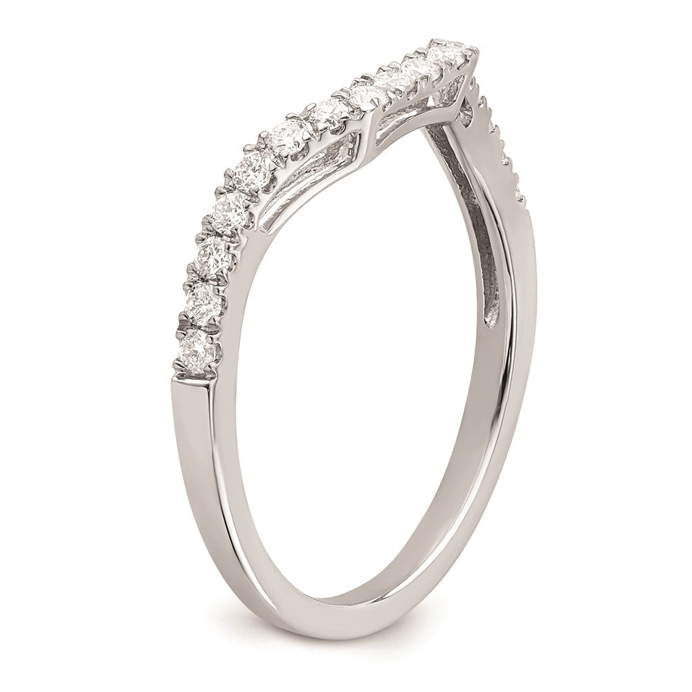 14K Weißgold Ehering mit natürlichen Diamanten