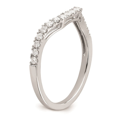 14K Weißgold Ehering mit natürlichen Diamanten