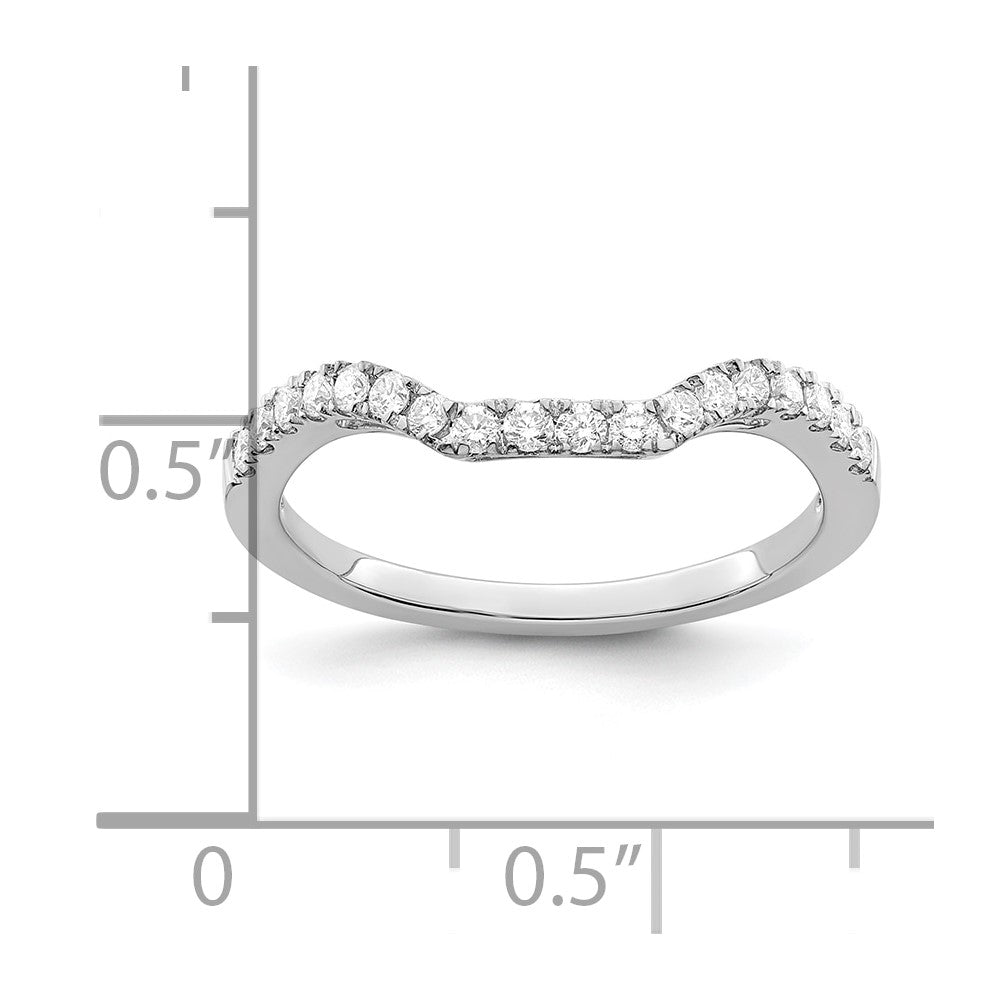 14K Weißgold Ehering mit natürlichen Diamanten