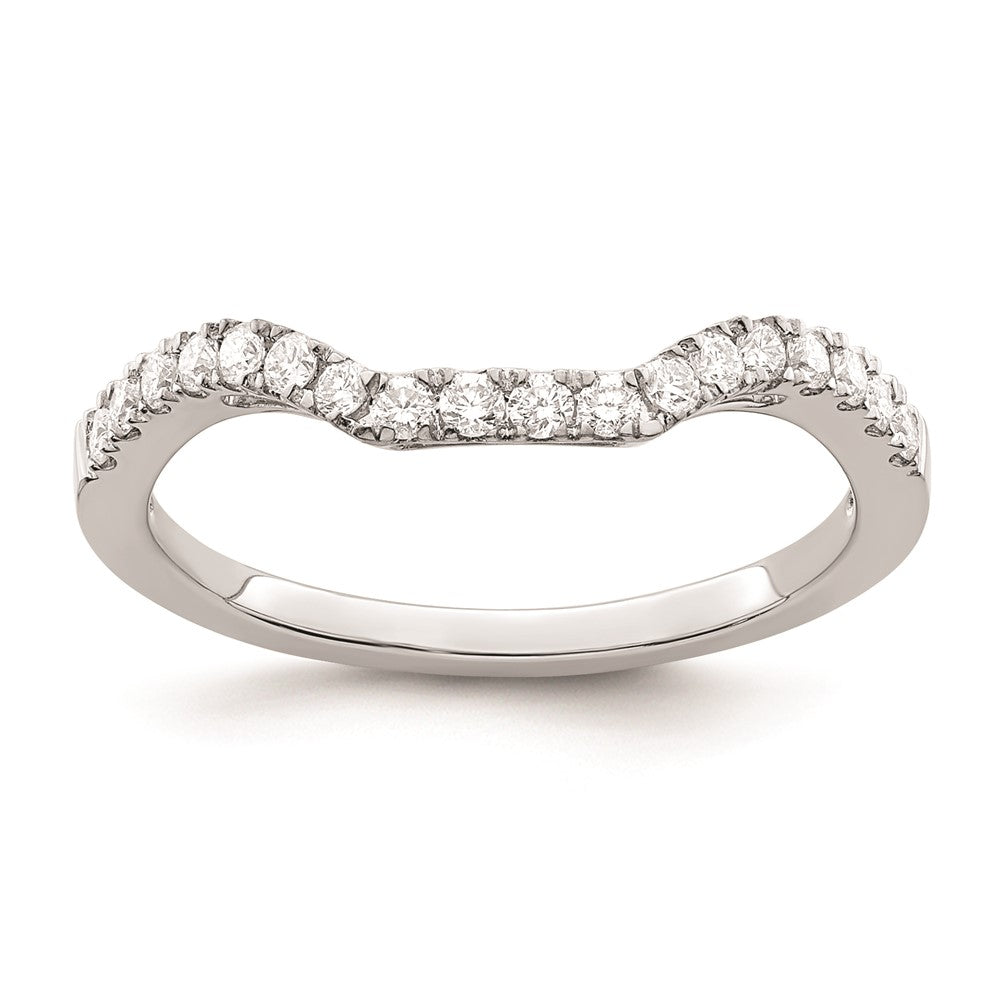 14K Weißgold Ehering mit natürlichen Diamanten
