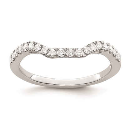 14K Weißgold Ehering mit natürlichen Diamanten