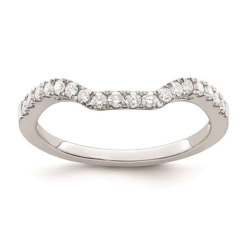 14K Weißgold Ehering mit natürlichen Diamanten