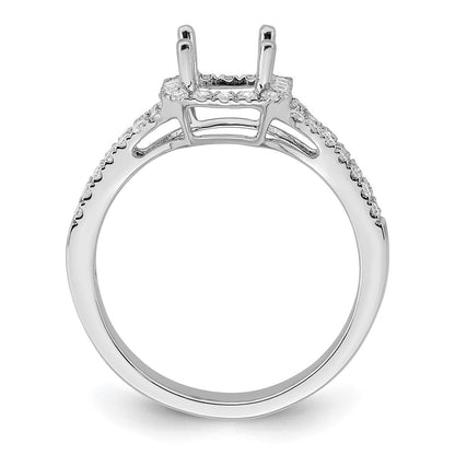 True Origin 14K Weißgold 1/2 Karat Im Labor Gezüchtet Diamant Vs+ F+ Halbfassung Smaragd Heiligenschein Verlobungsring