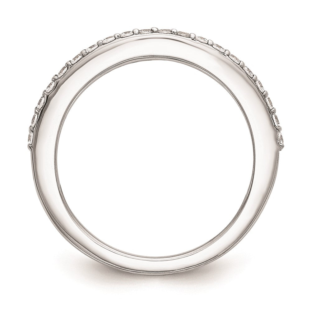 14K Weißgold Ehering mit natürlichen Diamanten