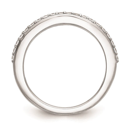 14K Weißgold Ehering mit natürlichen Diamanten