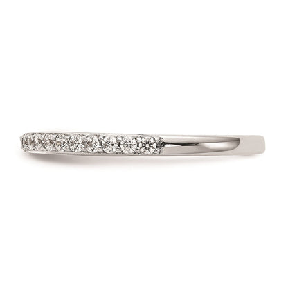 14K Weißgold Ehering mit natürlichen Diamanten