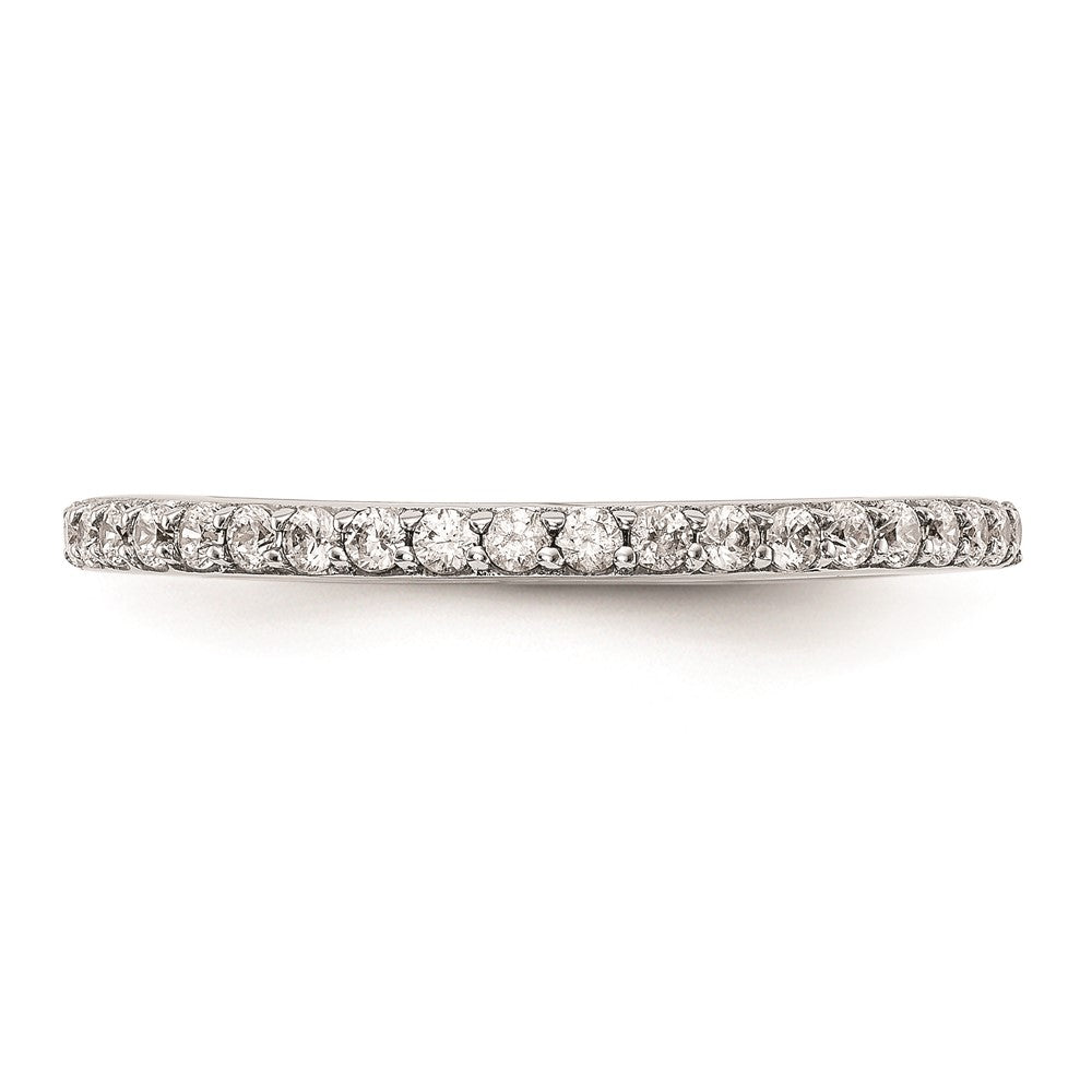 14K Weißgold Ehering mit natürlichen Diamanten
