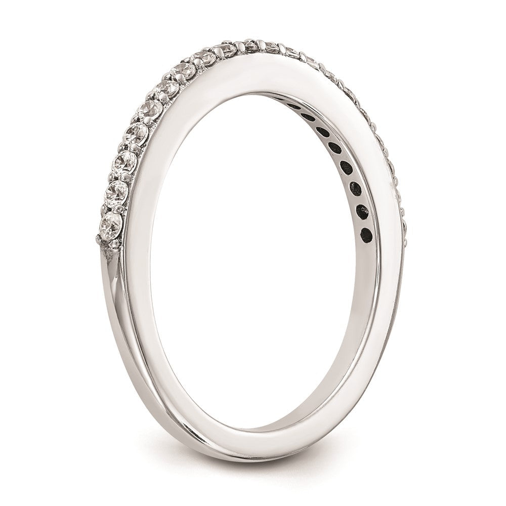 14K Weißgold Ehering mit natürlichen Diamanten
