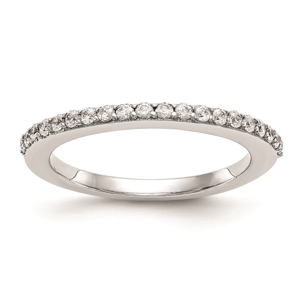 14K Weißgold Ehering mit natürlichen Diamanten