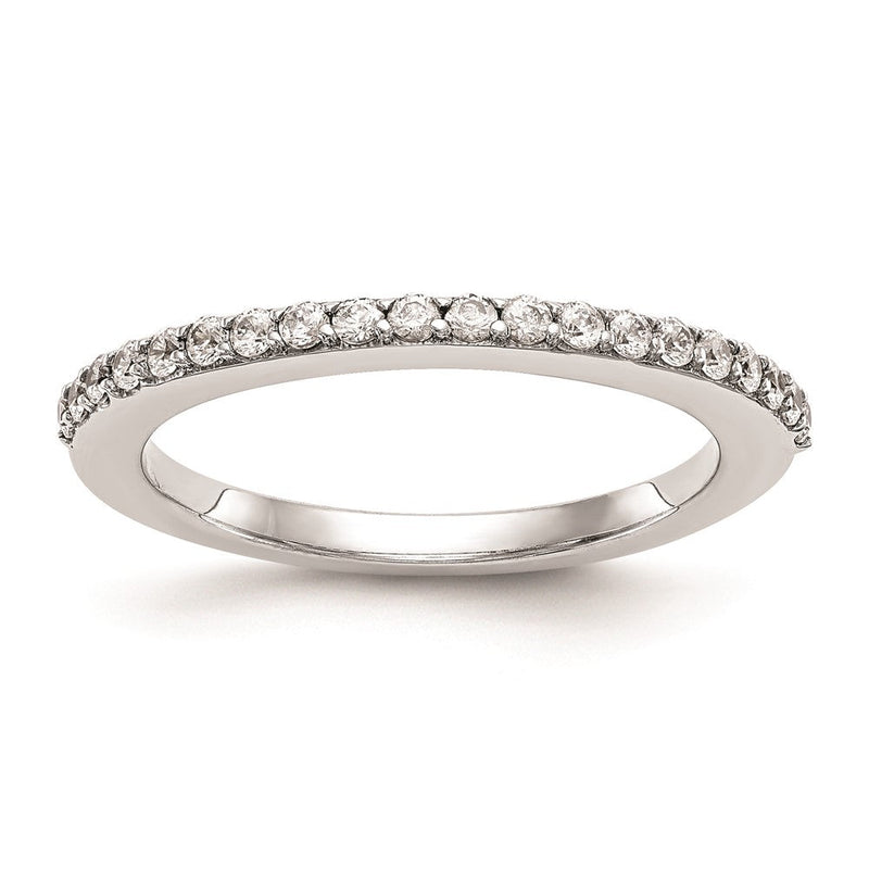 14K Weißgold Ehering mit natürlichen Diamanten