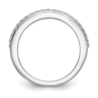 14K Weißgold Ehering mit natürlichen Diamanten