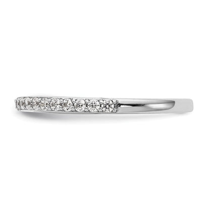 14K Weißgold Ehering mit natürlichen Diamanten