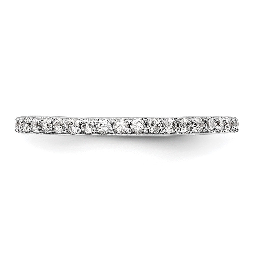 14K Weißgold Ehering mit natürlichen Diamanten