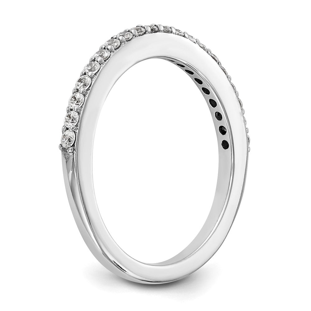 14K Weißgold Ehering mit natürlichen Diamanten