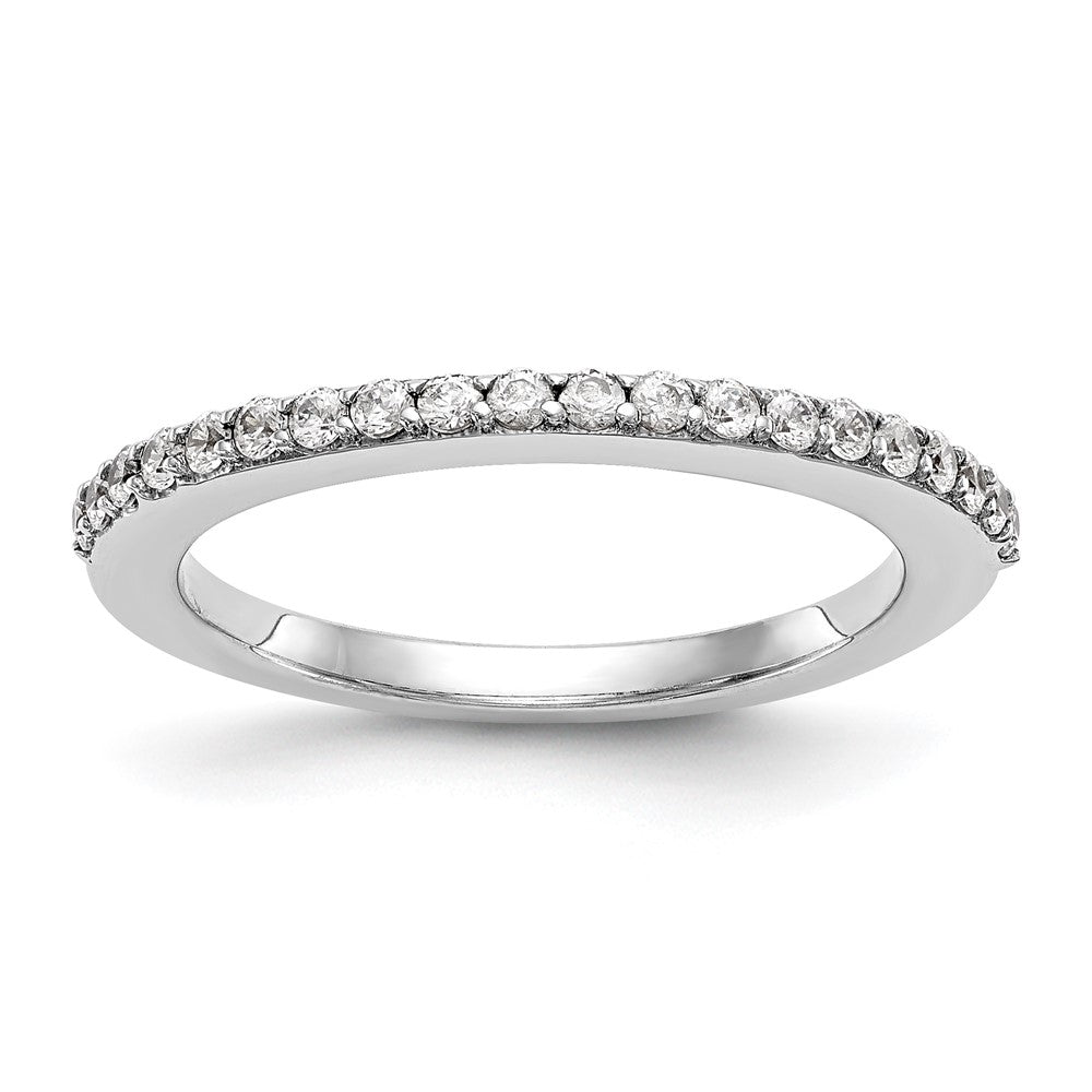 14K Weißgold Ehering mit natürlichen Diamanten
