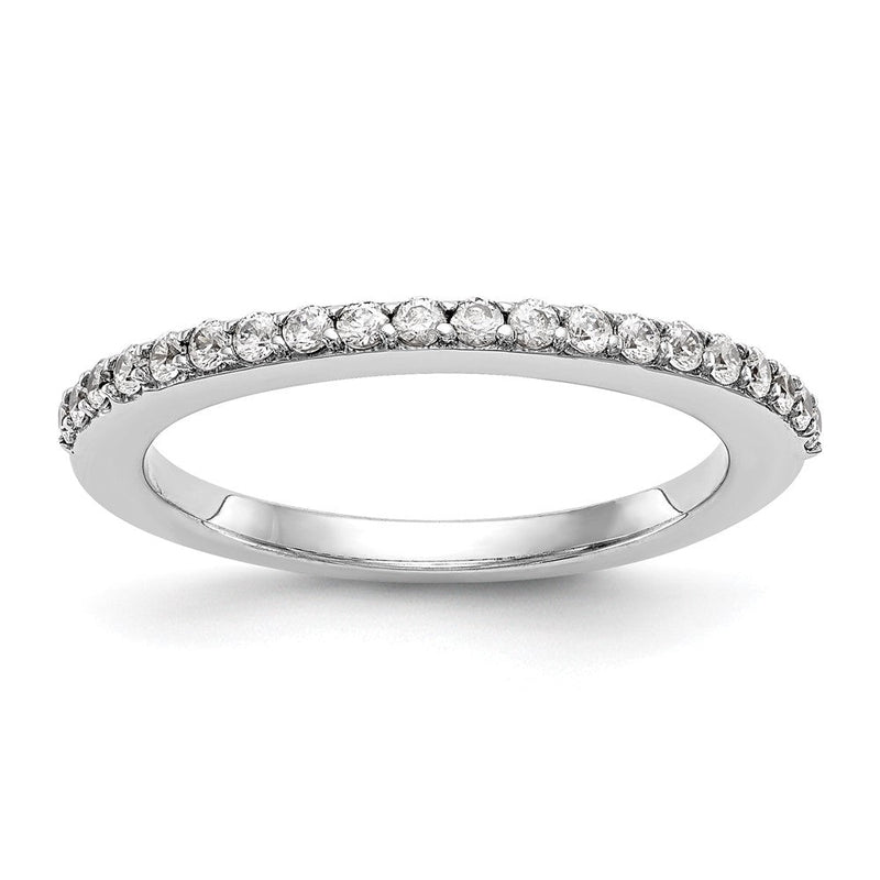 14K Weißgold Ehering mit natürlichen Diamanten