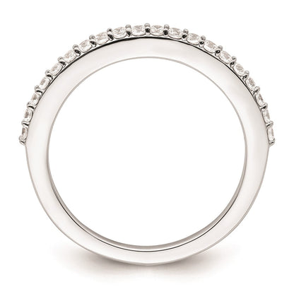 14K Weißgold Ehering mit natürlichen Diamanten