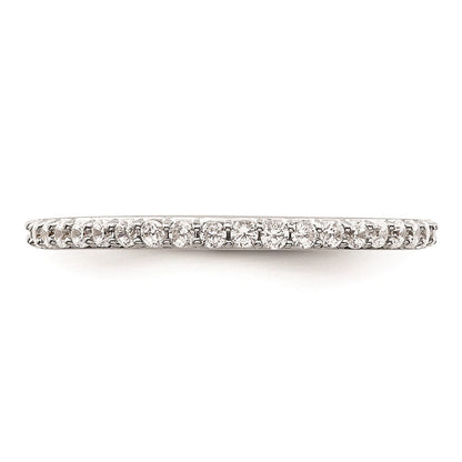 14K Weißgold Ehering mit natürlichen Diamanten