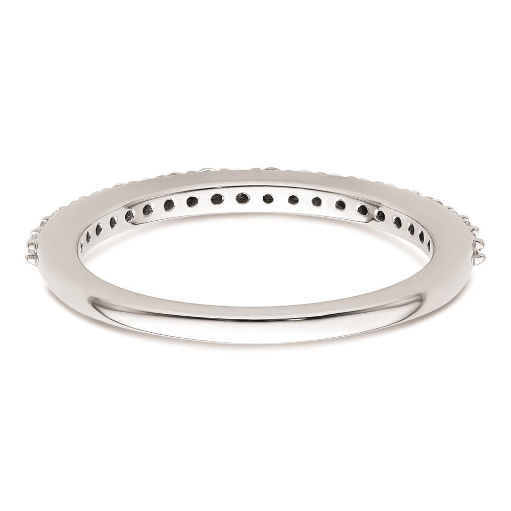 14K Weißgold Ehering mit natürlichen Diamanten