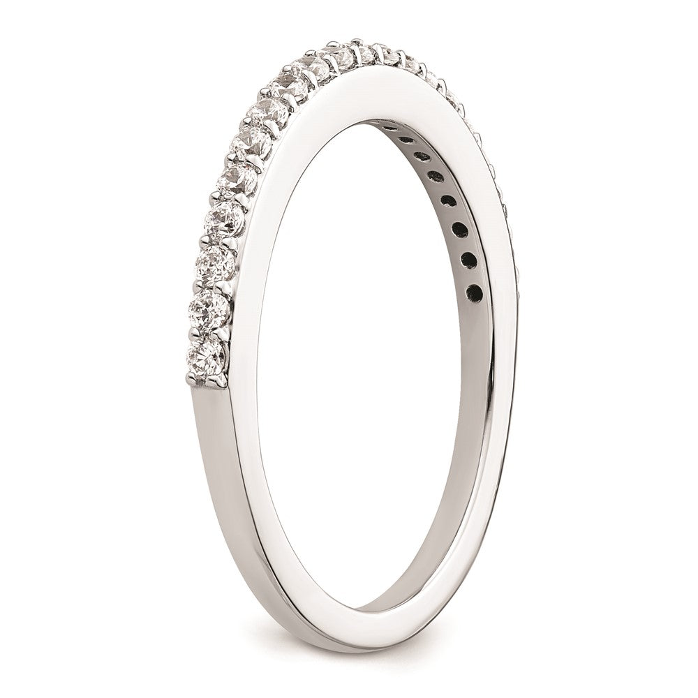 14K Weißgold Ehering mit natürlichen Diamanten