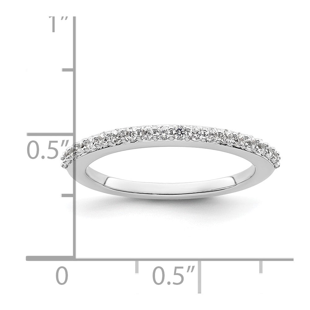 14K Weißgold Ehering mit natürlichen Diamanten