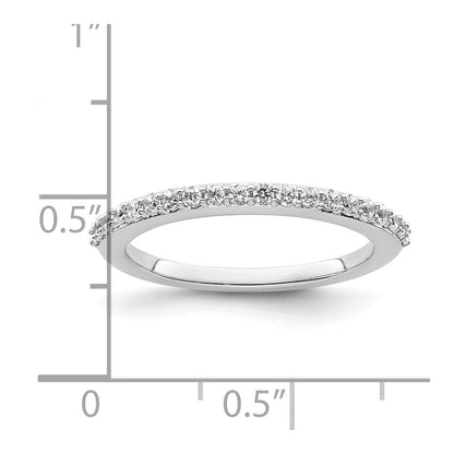 14K Weißgold Ehering mit natürlichen Diamanten