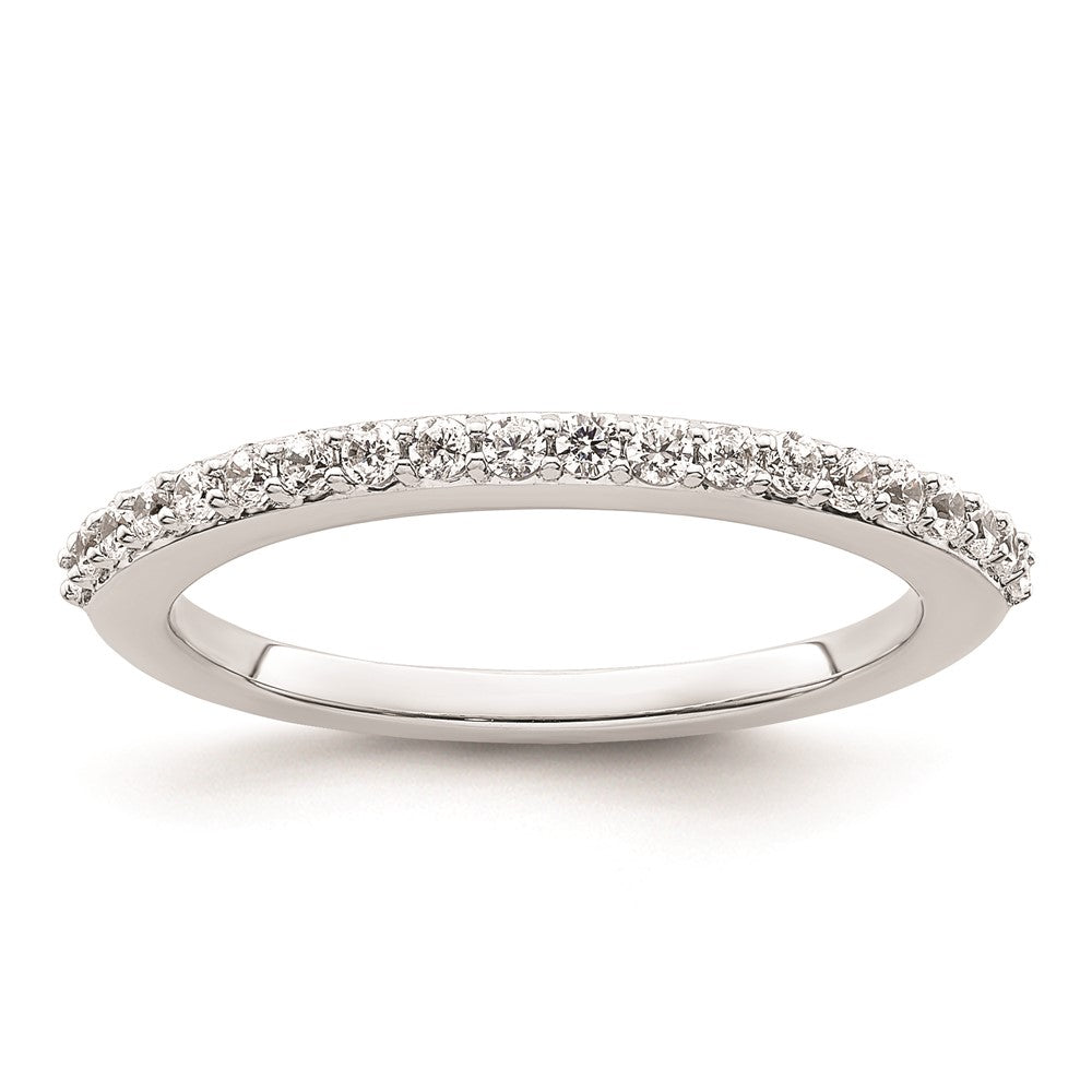 14K Weißgold Ehering mit natürlichen Diamanten