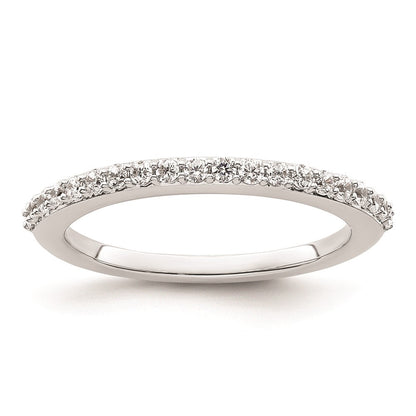14K Weißgold Ehering mit natürlichen Diamanten