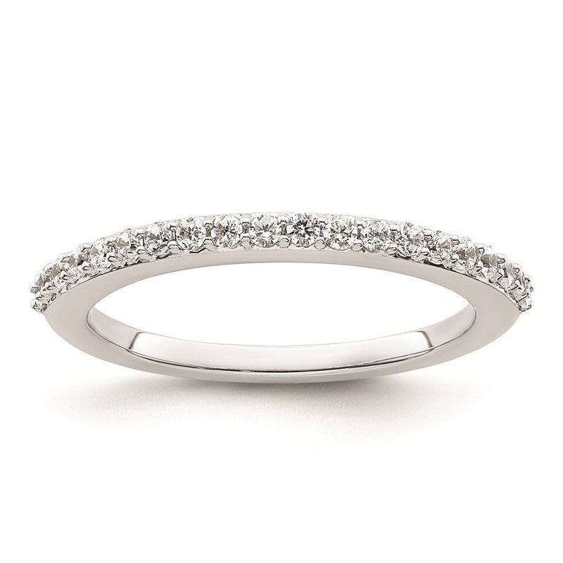 14K Weißgold Ehering mit natürlichen Diamanten