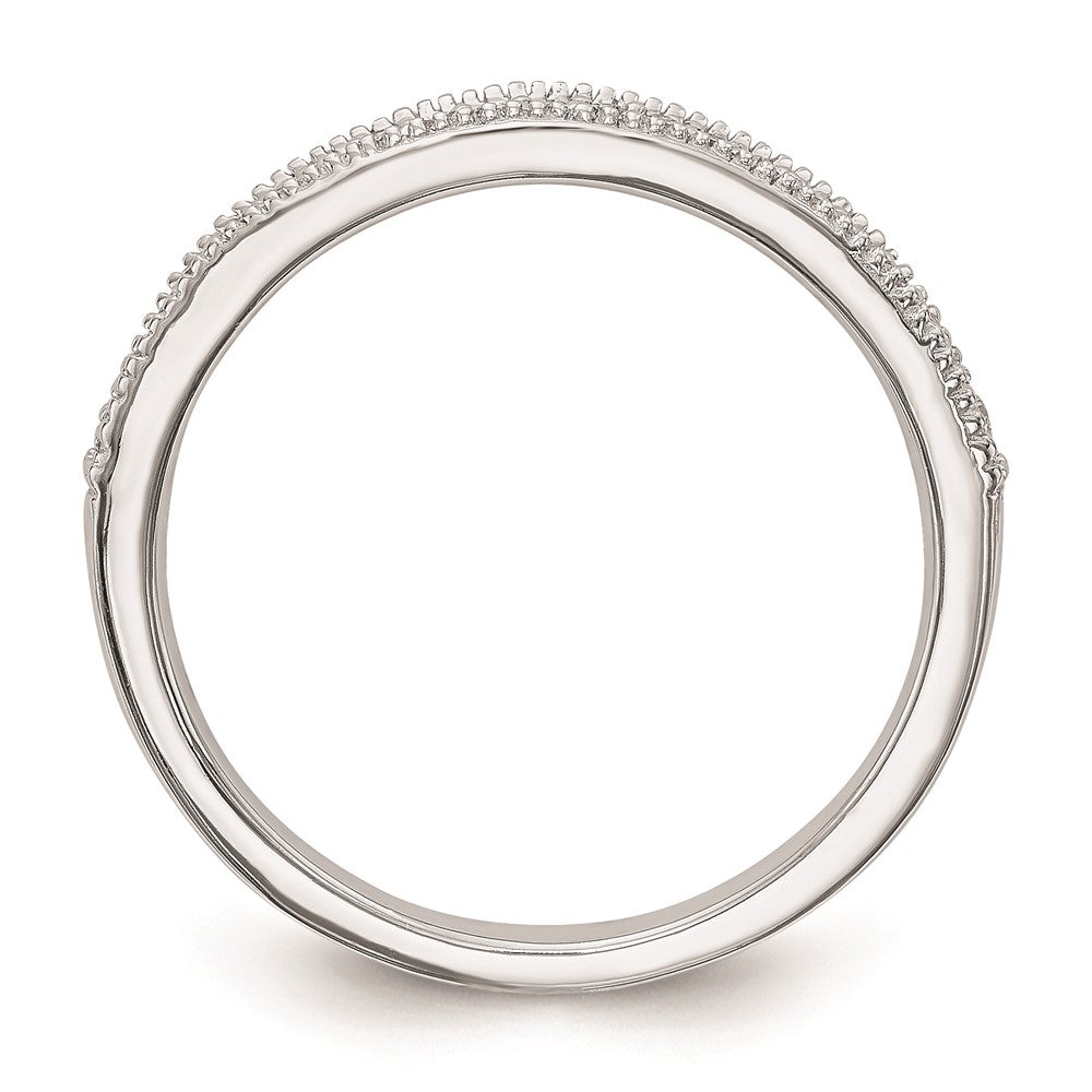 14K Weißgold Ehering mit natürlichen Diamanten