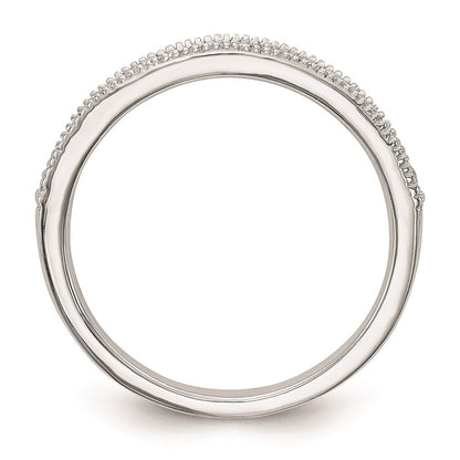14K Weißgold Ehering mit natürlichen Diamanten