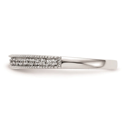 14K Weißgold Ehering mit natürlichen Diamanten