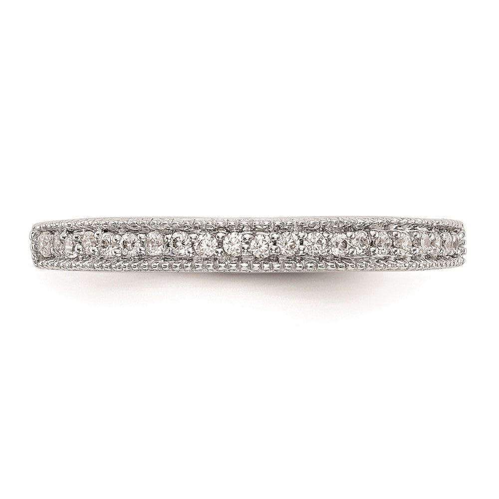 14K Weißgold Ehering mit natürlichen Diamanten